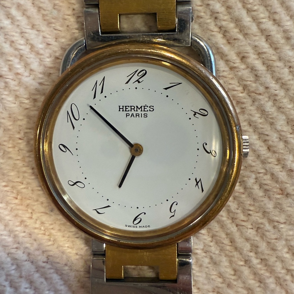 Hermes Silver and Gold Classic Watch - Picture 3 of 8